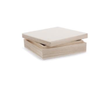 Set of 3 boxes puwlina wood, square box L 17/17/5 cm(6.7/6.7/1.97in), M 14/14/4 cm(5.51/5.51/1.57in), S 10/10/3.2cm(3.94/3.94/1.26in)