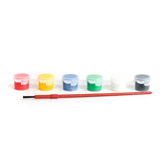 Acrylic paint with brush 2.5 ML opp 6 pots