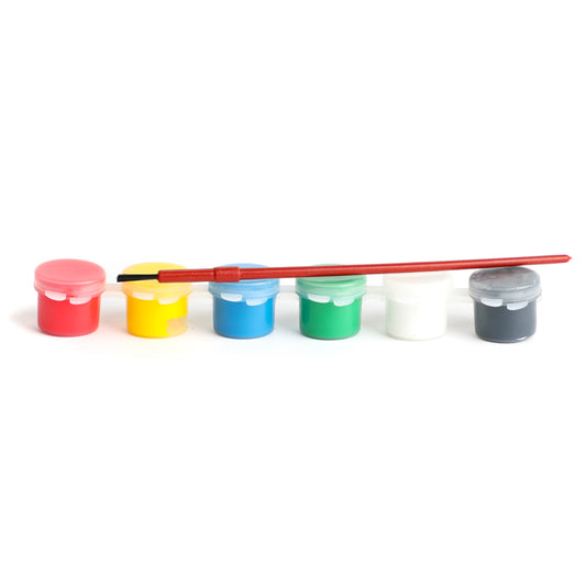 Acrylic paint with brush 5 ML opp 6 pots