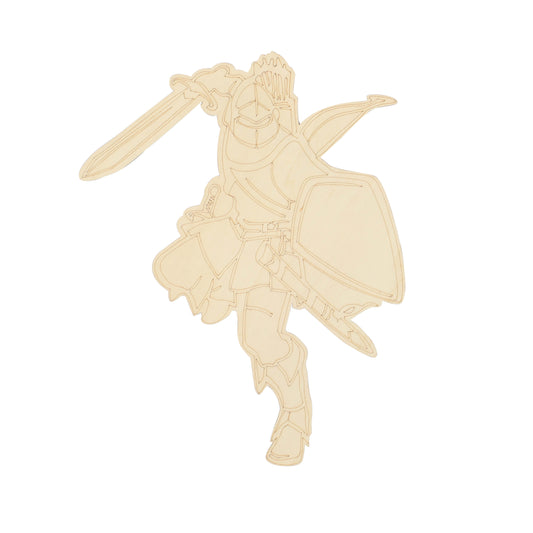 Plywood warrior with sword 3 mm(0.12in) cutting hight 30 cm(11.81in)