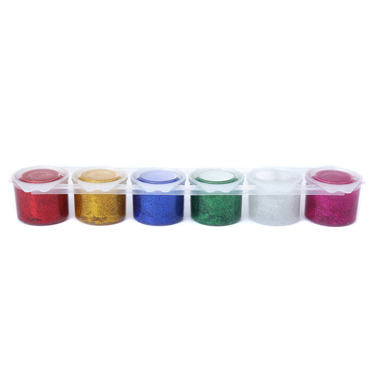 Acrylic paint Glitter color strips with 6 pots 18ml