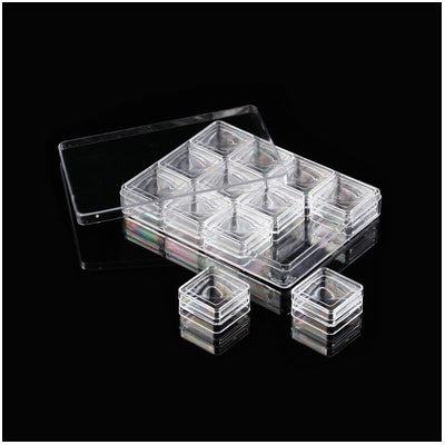 12 plastic boxes(12.358in)