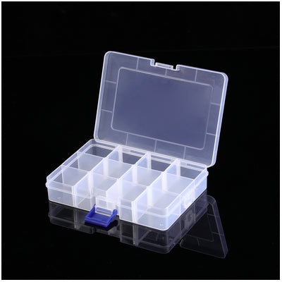 Plastic box for beads 12 cells 14.5/10.2/2.8cm(5.71/4.02/1.1in)
