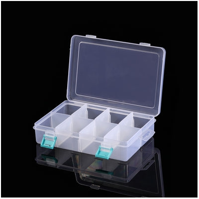 Plastic box for beads 8 cells 20/13.5/4.5 cm(7.87/5.31/1.77in)