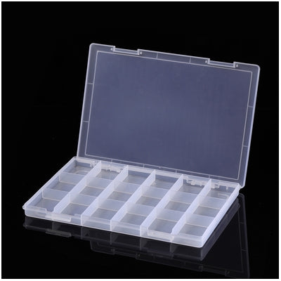 Plastic box for beads 24 cells 28.5/19.5/2.2 cm (11.22/7.68/0.87in)