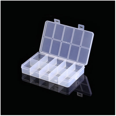 Plastic box for beads 10 cells 10/16.2/2.5cm(3.94/6.38/0.98in)