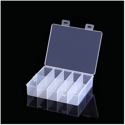 Plastic box for beads 10 cells 10.1/12.5/3 cm(3.98/4.92/1.18in)