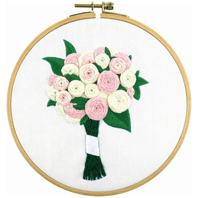 European embroidery: Bunch of flowers sizs 20.32cm(8in)