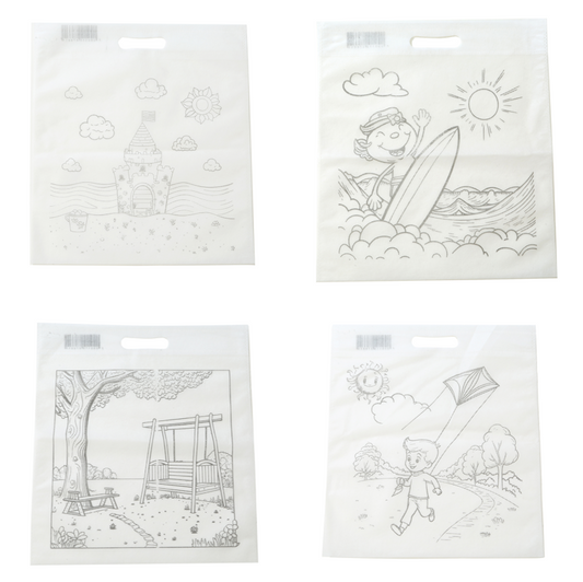 White bag with handles  size: 35/39 cm(13.78/15.35in) thickness 30 grams One side printing